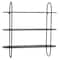 Black Iron Modern Wall Shelves, 28&#x22; x 28&#x22; x 8&#x22;